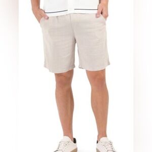 PORTER & ASH Sand Linen Blend Men's Tan Shorts size us 32